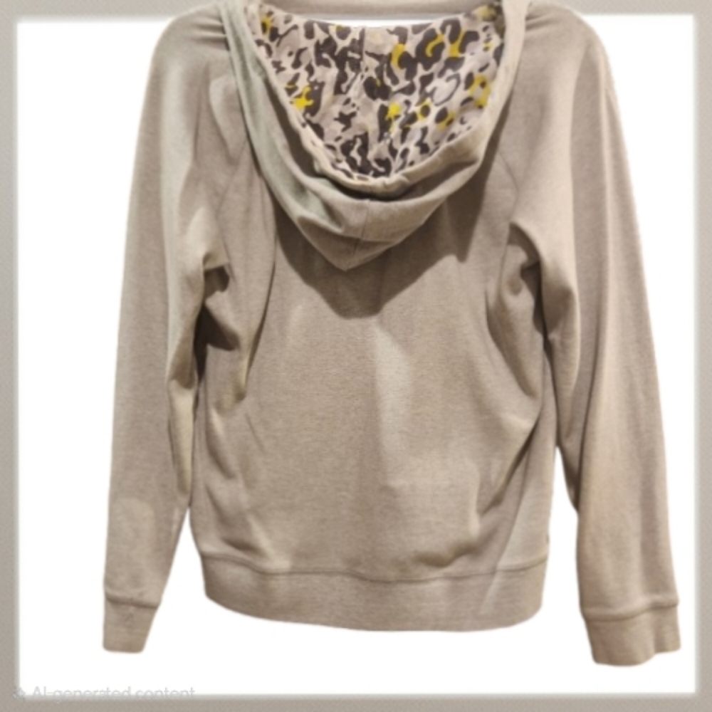 Unbothered Comfort Zone Hoodie | Heather Gray w/ Camo Lined Hood | Size M